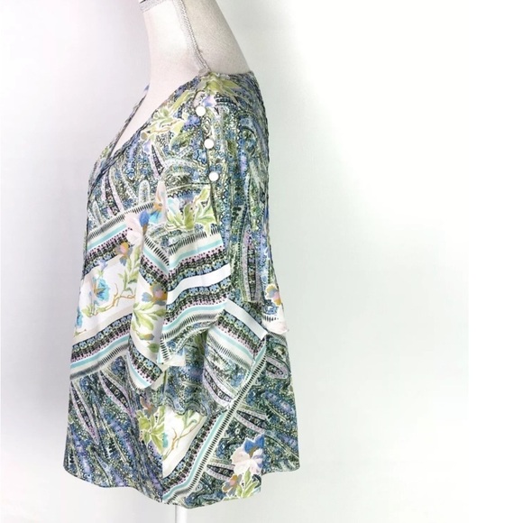 Anthropologie Maeve Maya Top Flutter Sleeve Blouse size 0 - Picture 7 of 10